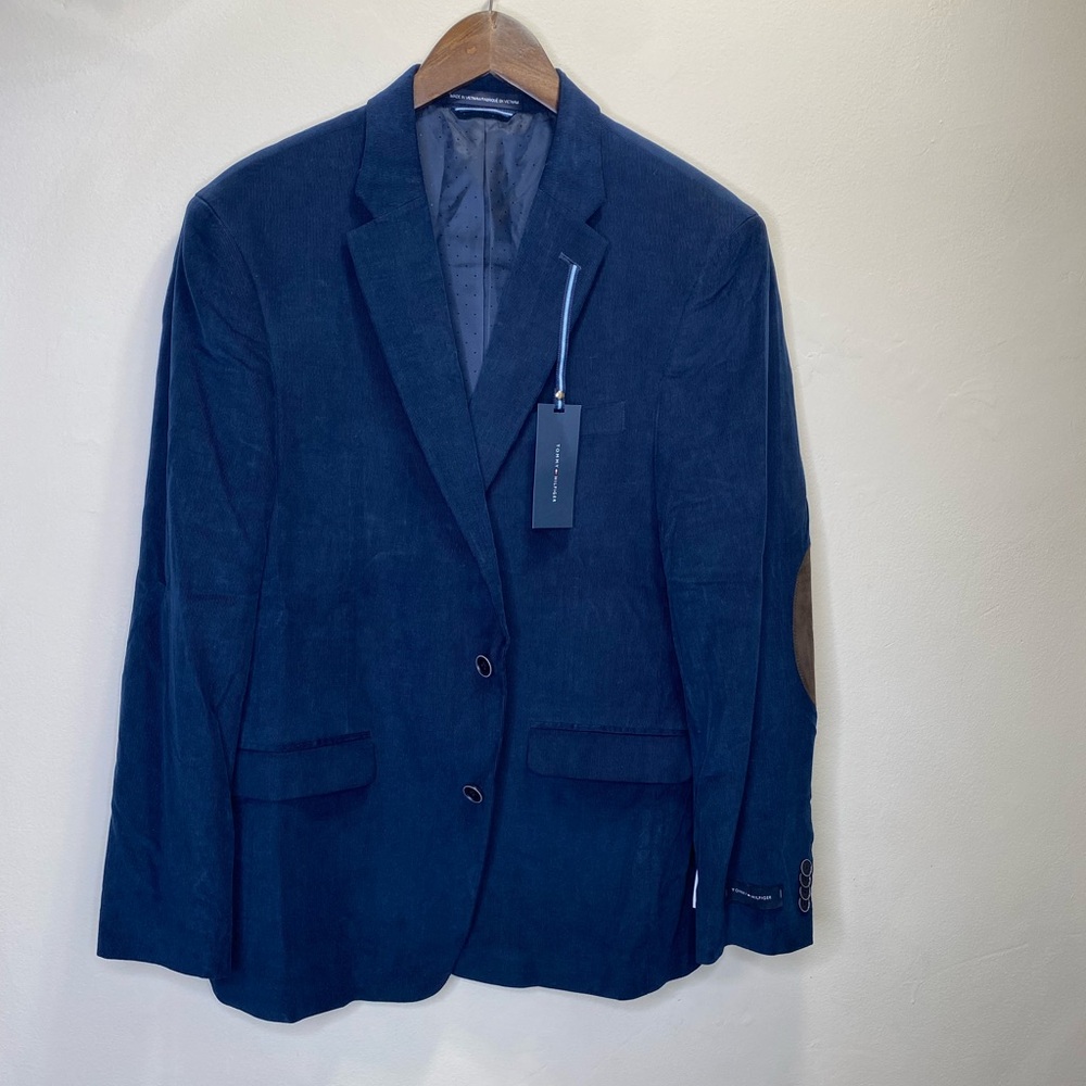 Tommy Hilfiger Blue Sport Coat Classic Style 40R